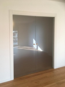 porta porte vetro satinato cassone eclisse cassone scrigno coprifili cornici laccate bianco ral 9010 porte di vetro scorrevoli doppie pomolo pomoli vetro udine pordenone treviso venezia oderzo (15) 