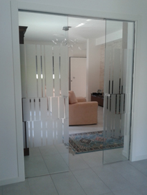 Scorrevoli interno muro porte di vetro vetrate artistiche Decori porte vetro